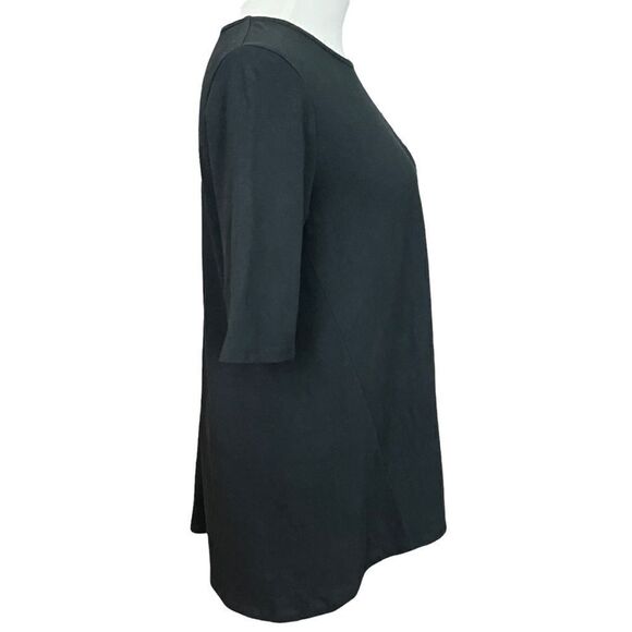 Madewell Black Back Zip Swing Tee S - Picture 4 of 6